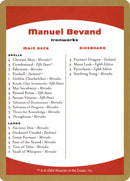 Manuel Bevand Decklist [World Championship Decks 2004]