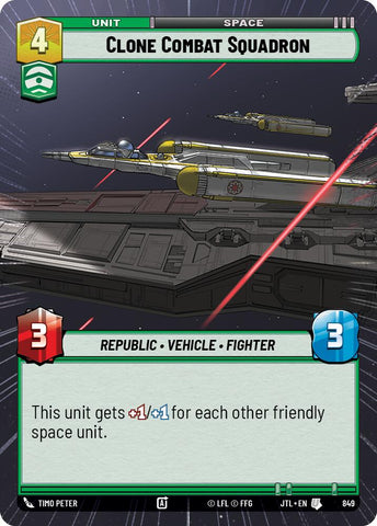 Clone Combat Squadron (849) (Hyperspace Foil) (849) [Jump to Lightspeed]