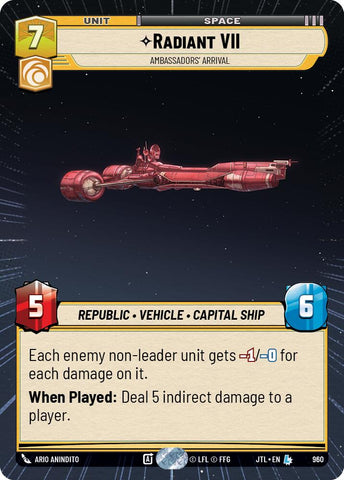Radiant VII - Ambassadors' Arrival (960) (Hyperspace Foil) (960) [Jump to Lightspeed]