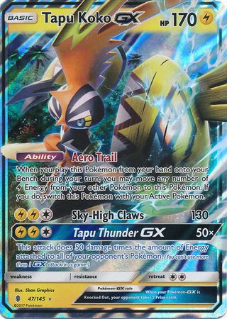 Tapu Koko GX (47/145) (Jumbo Card) [Sun & Moon: Guardians Rising]