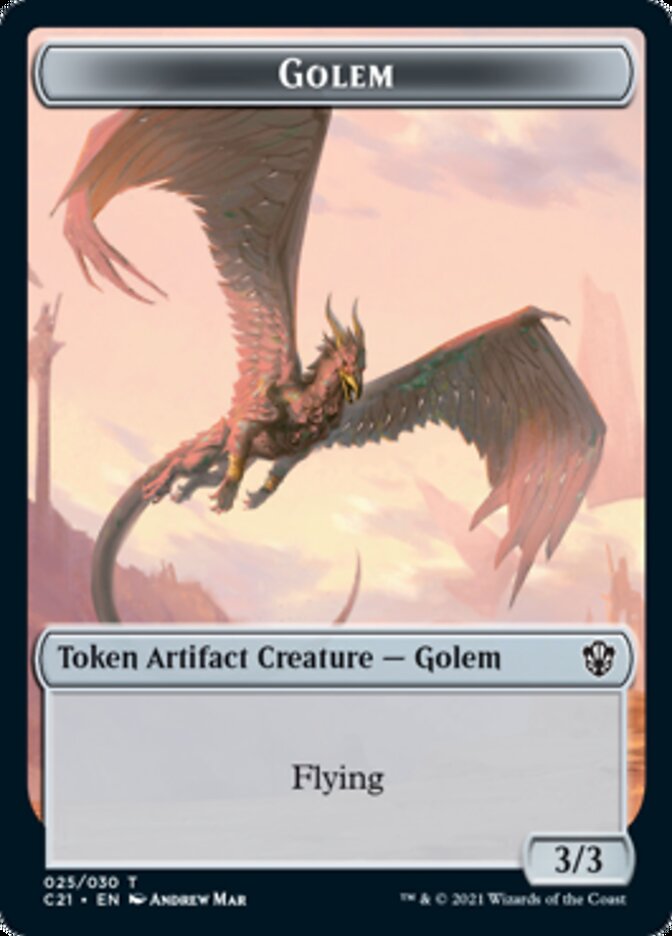 Golem (025) // Thopter Token [Commander 2021 Tokens]