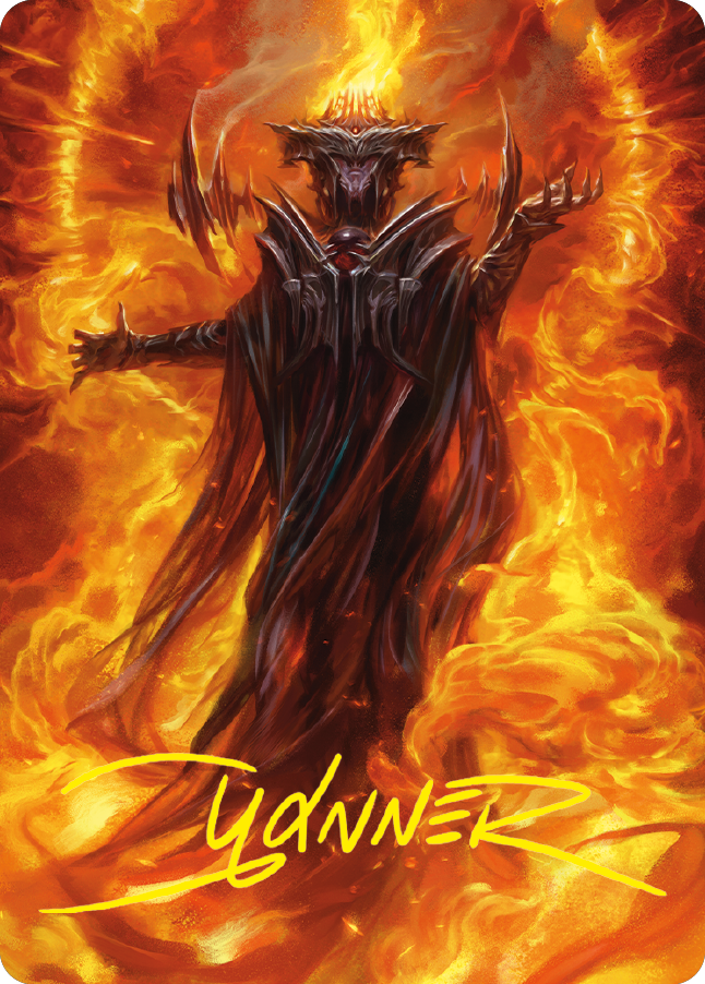 mtg sauron card Sauron, the Dark Lord Art Card (Gold-Stamped Signature) [The Lord of t