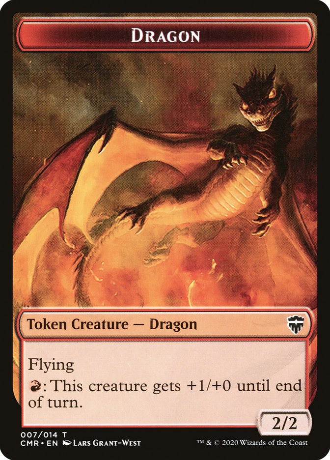 Dragon // Golem Token [Commander Legends Tokens]