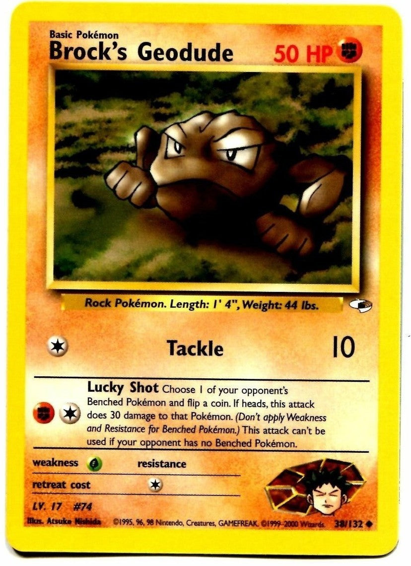 1995 geodude pokemon card Pokmon TV Animation #TV6 Blue Logo 1st Print Puzzle ENG AGS Collectibles This attack does 10 damage times the number of heads. Geodude - Generations - Pokemon