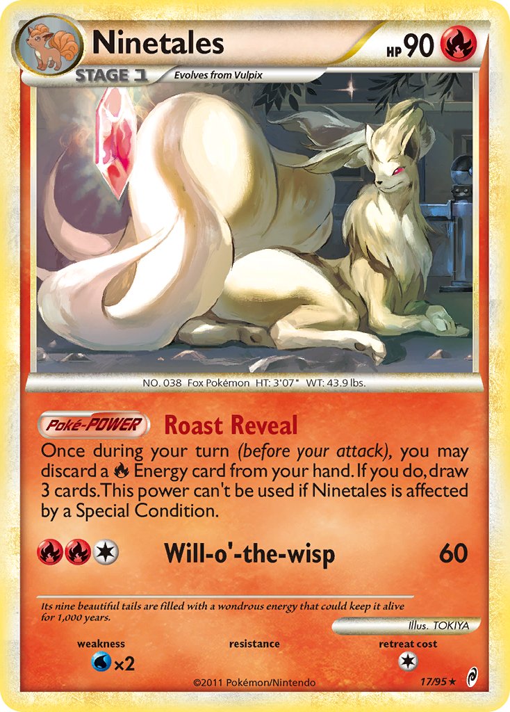 Ninetales (17/95) (Theme Deck Exclusive) [HeartGold & SoulSilver: Call of Legends]