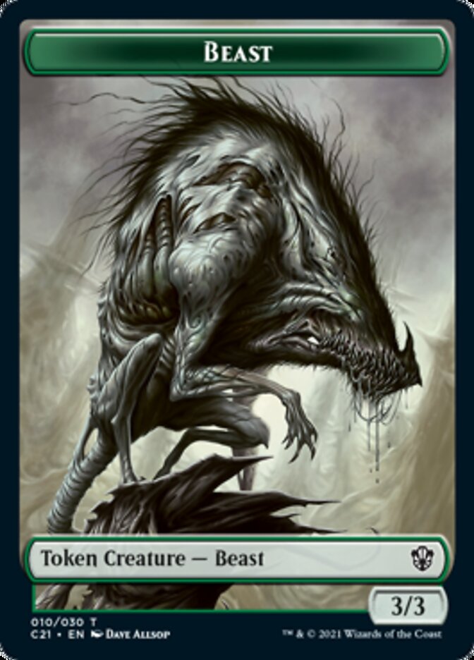 Beast (010) // Fish Token [Commander 2021 Tokens]