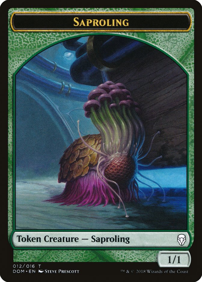 saproling mtg cards Dragon Shroofus Sproutsire Commander Deck - 100 Card MTG EDH Custom Deck - Green Kindred Any player may activate this ability. Saproling Token (012/016) [Dominaria Tokens]