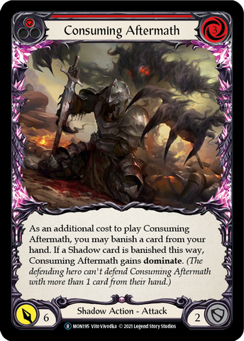 Consuming Aftermath (Red) [U-MON195-RF] Unlimited Rainbow Foil