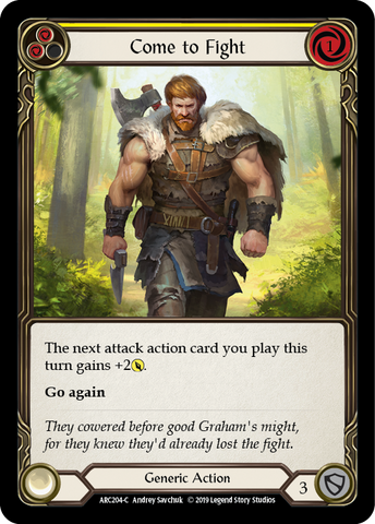 Come to Fight (Yellow) [ARC204-C] 1st Edition Rainbow Foil
