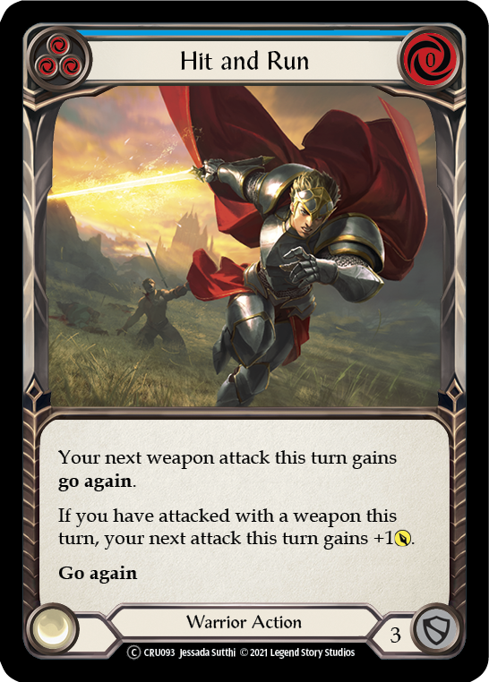 Hit and Run (Blue) [U-CRU093-RF] Unlimited Rainbow Foil