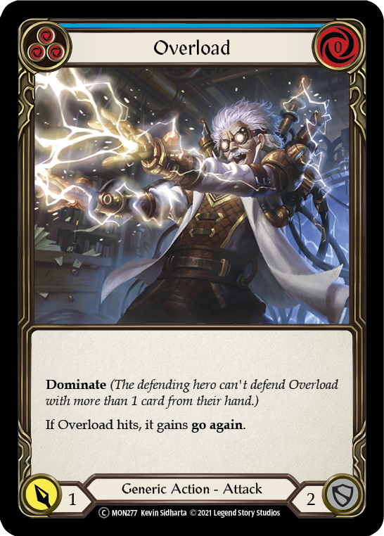 Overload (Blue) [U-MON277-RF] Unlimited Rainbow Foil