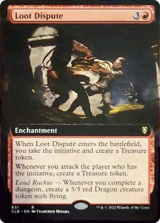 loot mtg card Loot Dispute (Extended Art) [Commander Legends: Battle for Baldur's Ga